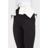 Leather peplum with silver hardware