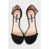 Black suede sandals