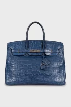 Bag Birkin 35 Blue Brighton