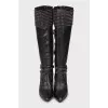 Decorated leather boots