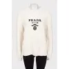 Cashmere sweater with brand logo