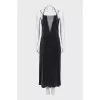 Mesh V-Neck maxi dress