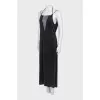 Mesh V-Neck maxi dress