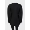 Long, fitted sweatshirt