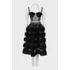 Black set with skirt and corset