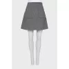 Gray mini skirt with pockets