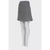 Gray mini skirt with pockets