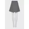 Gray mini skirt with pockets
