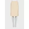 Beige straight skirt