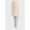 Beige straight skirt