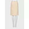 Beige straight skirt