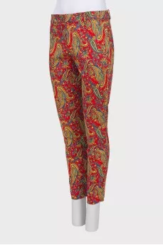 Paisley tapered trousers