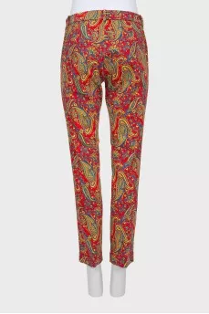 Paisley tapered trousers