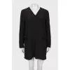 Silk mini dress with pockets