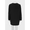 Silk mini dress with pockets