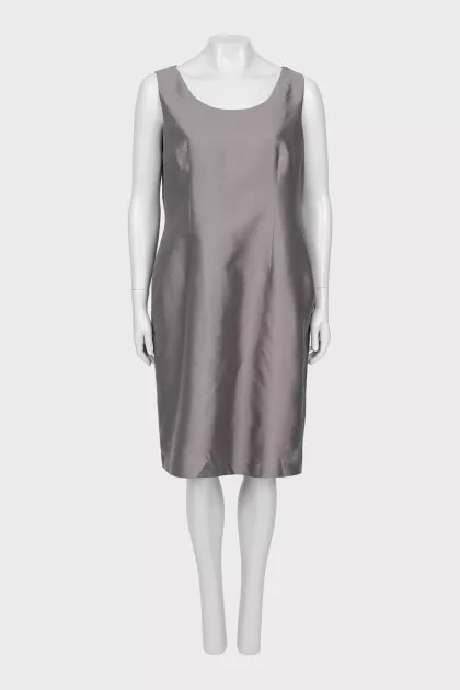 Gray crew neck dress