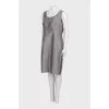 Gray crew neck dress
