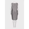Gray crew neck dress