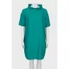 Green shift dress