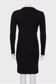 Шерстяное платье с оборкой