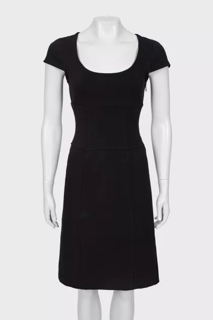 Black dress with accent waist