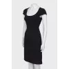 Black dress with accent waist