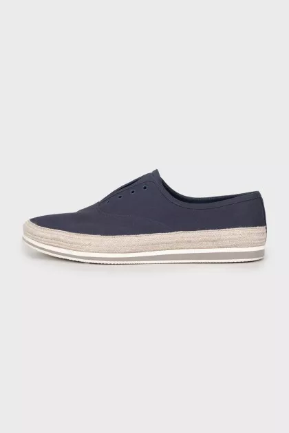 Men's blue textile sneakers