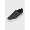 Men's blue textile sneakers