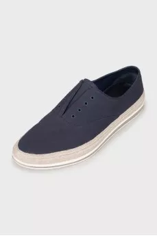 Men's blue textile sneakers