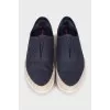 Men's blue textile sneakers