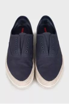Men's blue textile sneakers