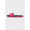 Two-tone leather slides