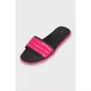Two-tone leather slides