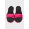 Two-tone leather slides
