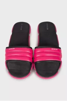 Two-tone leather slides