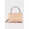Leather crossbody bag with gold-tone hardware