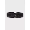 Combination belt with silver hardware