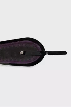 Combination belt with silver hardware