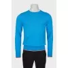 Men's blue wool jumper