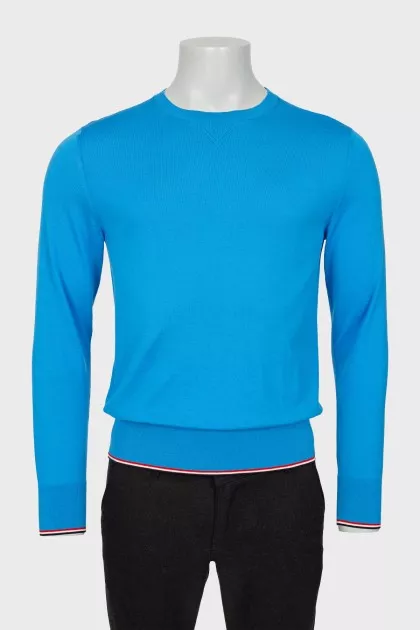 Men's blue wool jumper