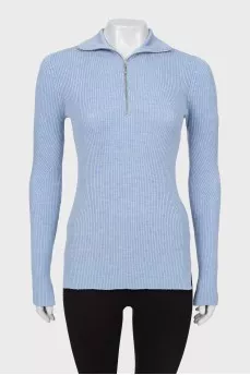 Wool golf with zipper