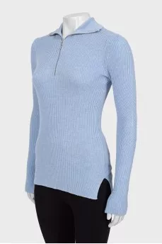 Wool golf with zipper