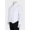 Men's white shirt with embroidered logo
