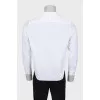 Men's white shirt with embroidered logo