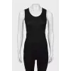 Black top with a pattern on the sides