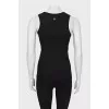 Black top with a pattern on the sides