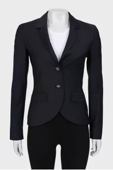 Navy blue fitted jacket