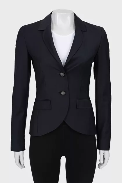 Navy blue fitted jacket