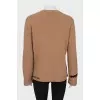 Brown printed sweater