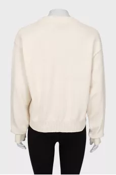 Cashmere sweater with print